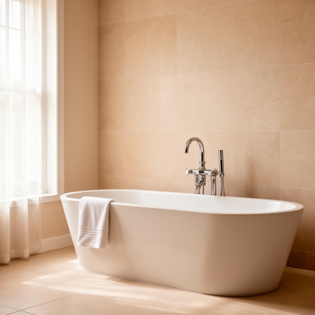 Modern bathroom plumbing finish